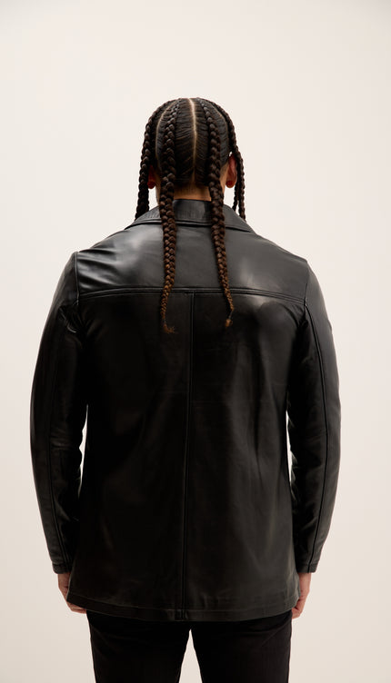 Giacca da smoking con risvolto a punta in velluto Kennedy - Nero