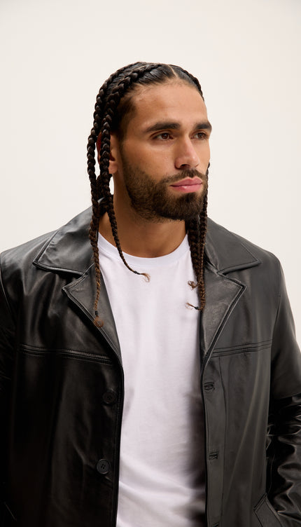 Giacca da smoking con risvolto a punta in velluto Kennedy - Nero