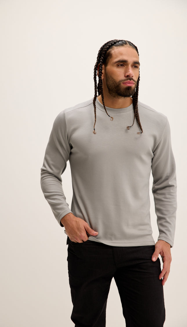 True Classic Long Sleeve Sweater - Gray