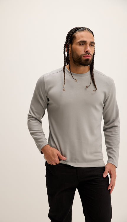 True Classic Long Sleeve Sweater - Gray