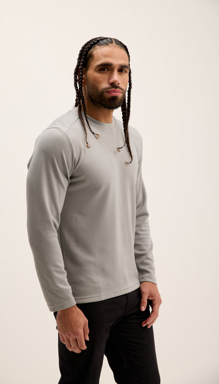 True Classic Long Sleeve Sweater - Gray