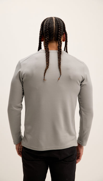 True Classic Long Sleeve Sweater - Gray