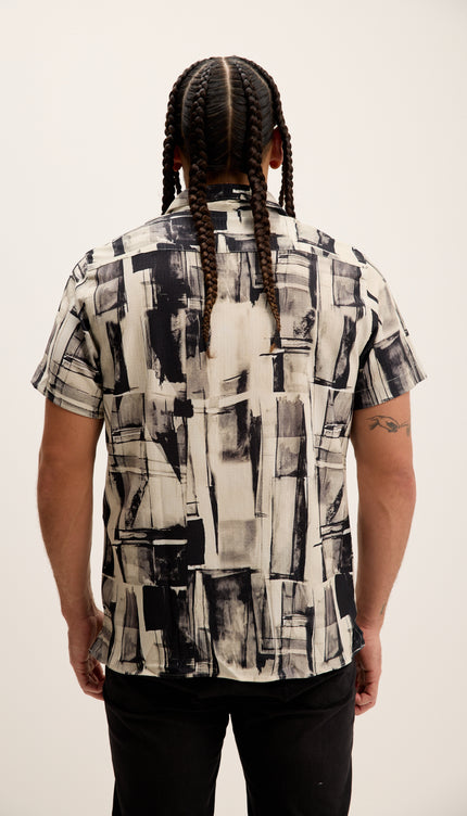 N° 4949 CAMISA TODO ESTAMPADO CAMP CUELLO - NEGRO