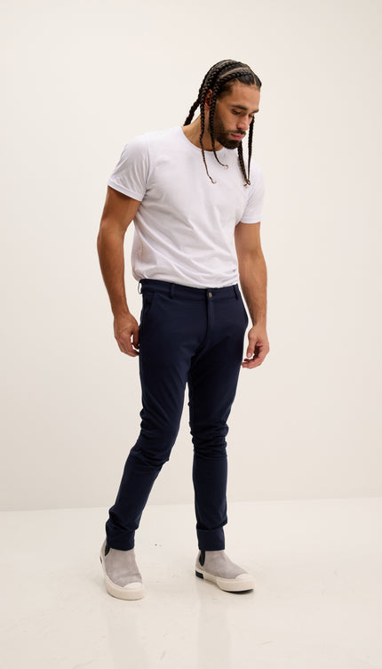 Tapered Casual Wear Pants - Navy