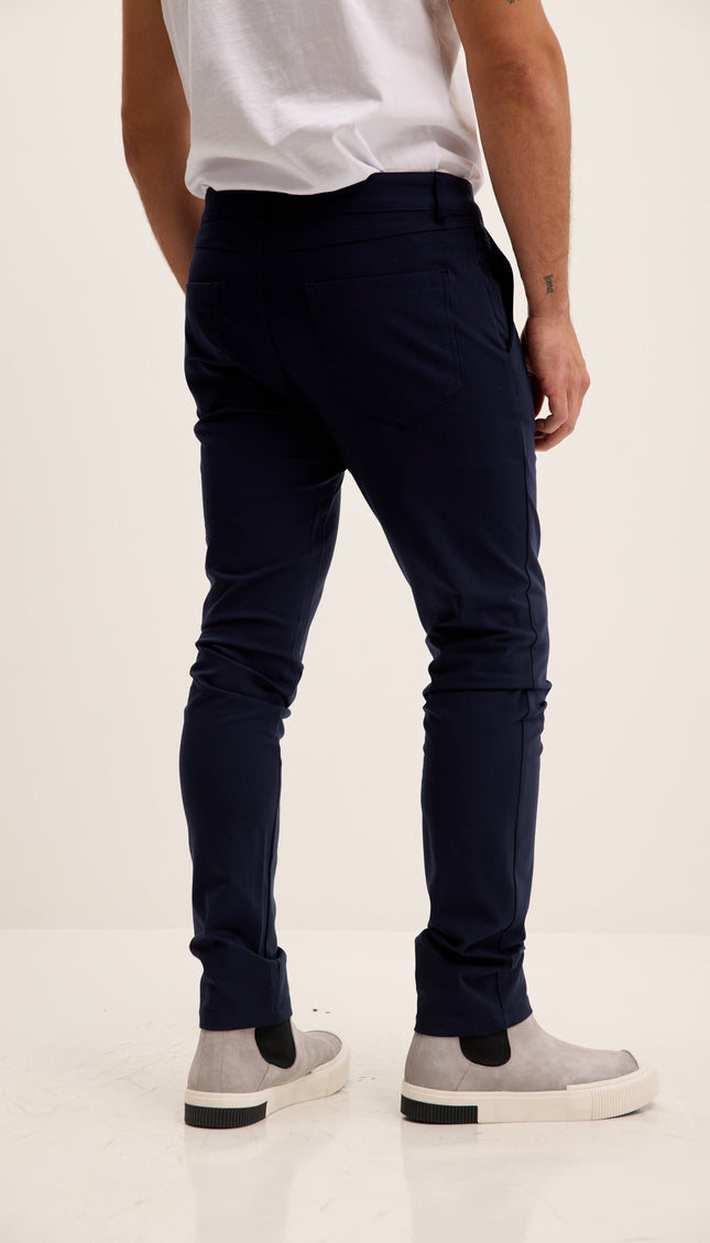 Tapered Casual Wear Pants - Navy