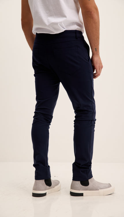 Tapered Casual Wear Pants - Navy
