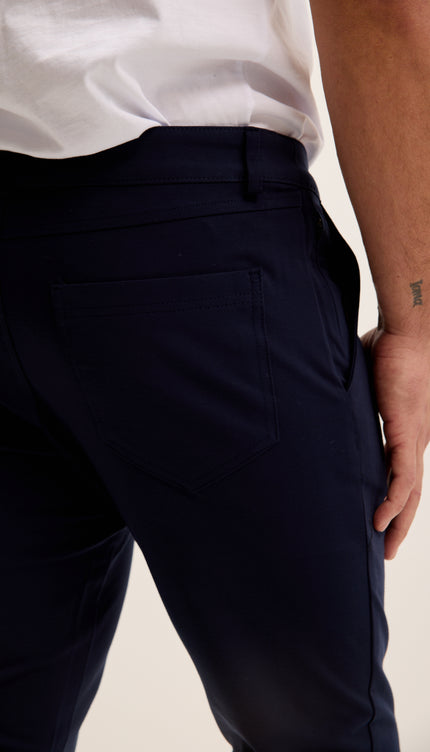 Tapered Casual Wear Pants - Navy