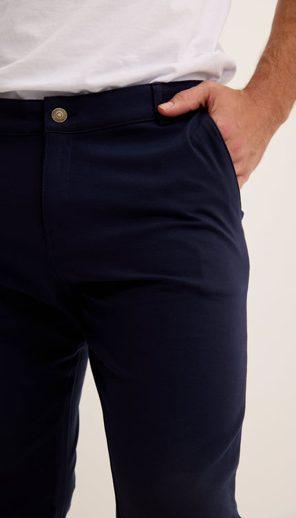 Tapered Casual Wear Pants - Navy