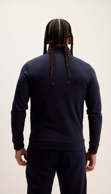 Double Zip Trainer Jacket - Navy