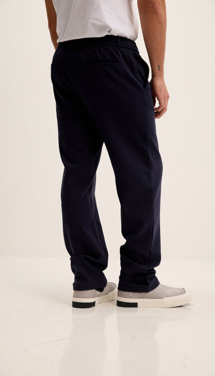 Lässige Freizeithose mit Kordelzug – Marineblau