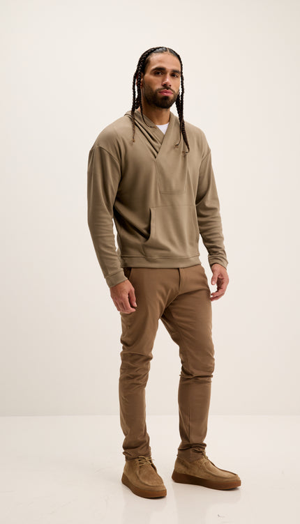 Weekend Hooded Sweater - Dark Beige