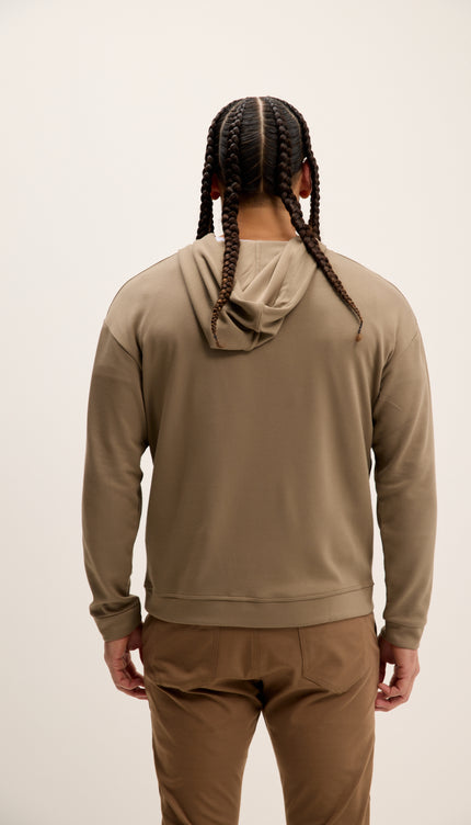 Weekend Hooded Sweater - Dark Beige