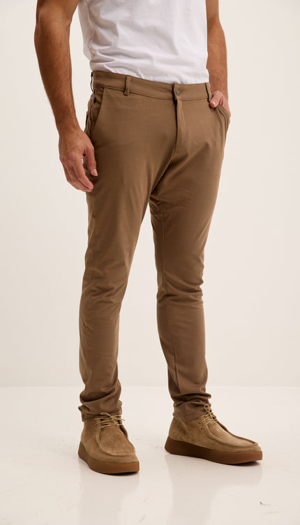 Pantalon décontracté fuselé - Camel
