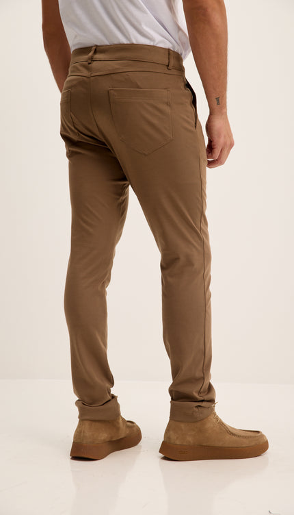 Pantalon décontracté fuselé - Camel