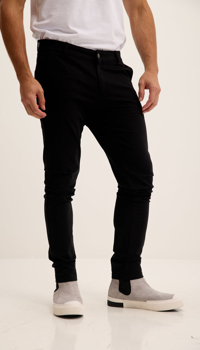 Tapered Casual Wear Pants - Black
