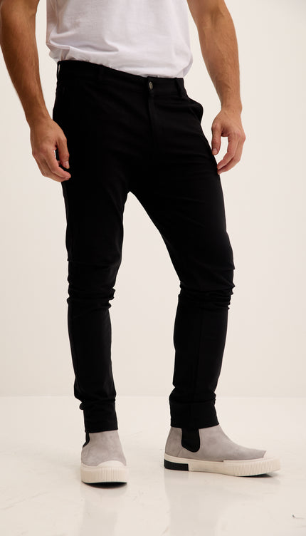 Tapered Casual Wear Pants - Black