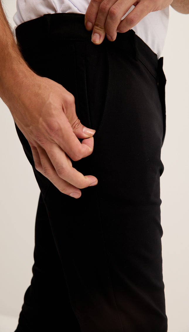Tapered Casual Wear Pants - Black