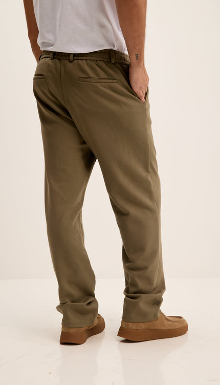 Relaxed Drawstring Casual Pants - Green