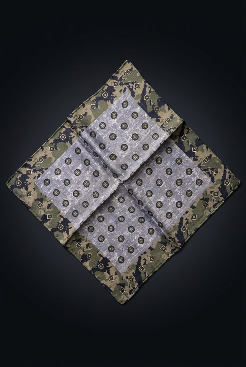 Silk Pocket Square - Green Other - flat