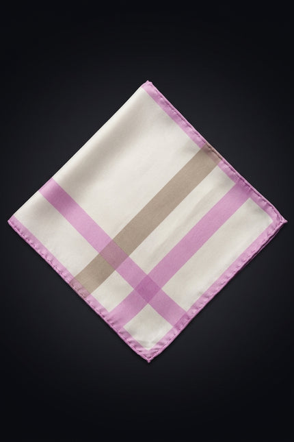 Silk Pocket Square - Grey Solid - flat