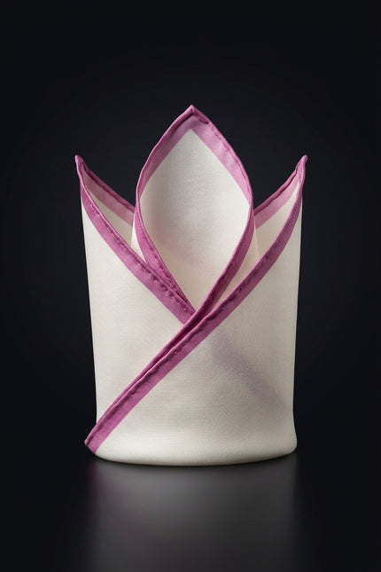 Silk Pocket Square - Grey Solid - fold