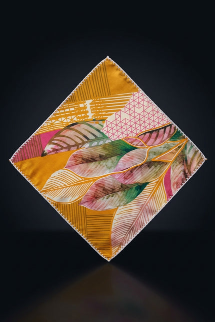 Silk Pocket Square - Orange Other - flat