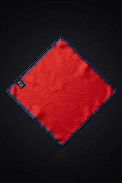 Silk Pocket Square - Red Solid - flat