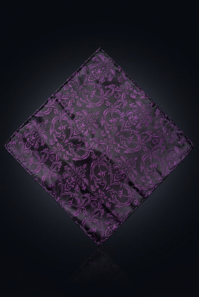 Silk Pocket Square - Purple square - flat