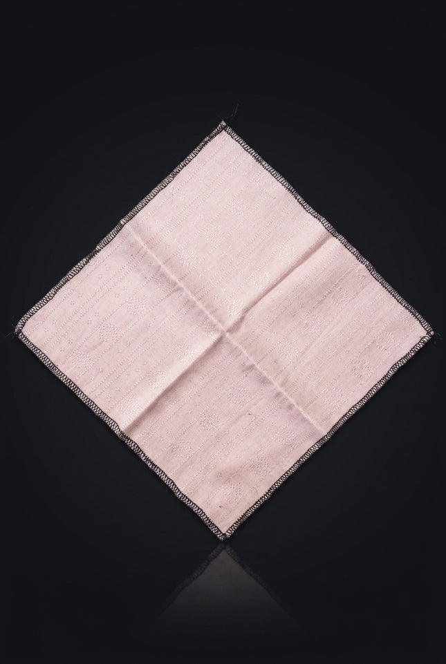 Silk Pocket Square - Light Pink folded square - flat