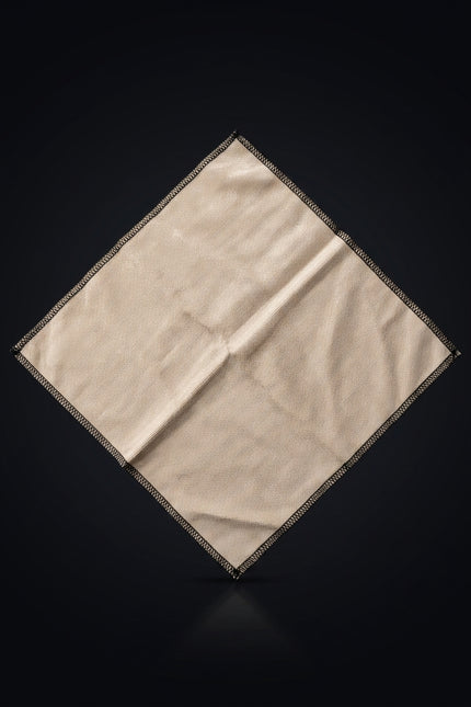 Silk Pocket Square - Beige rectangular - flat