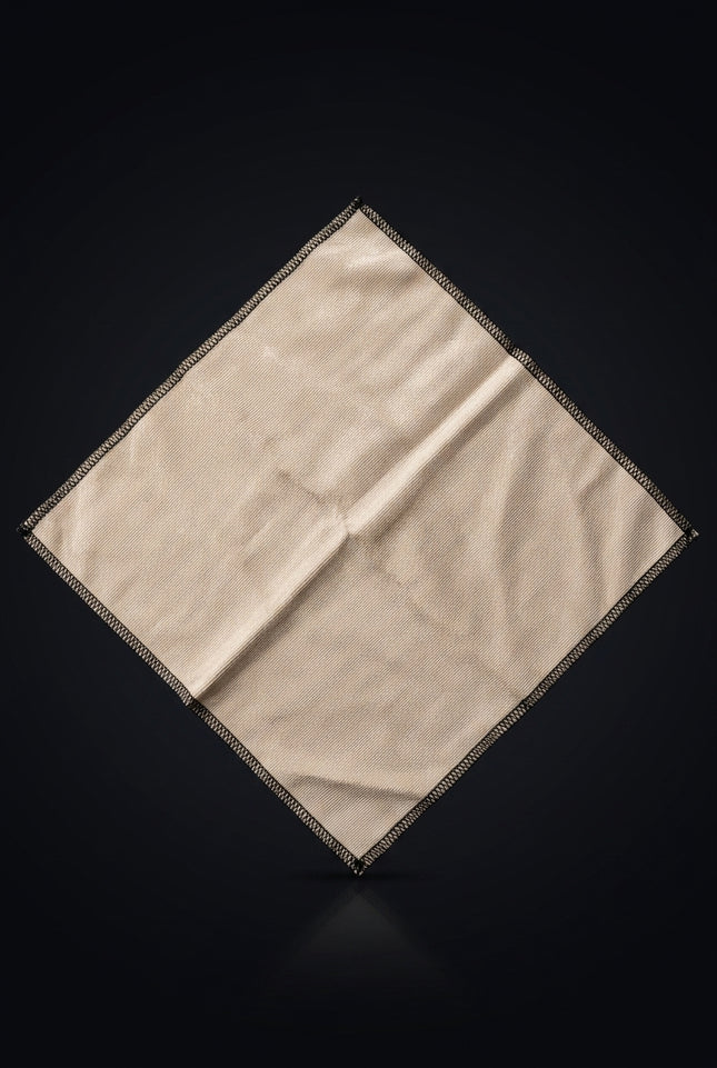 Silk Pocket Square - Beige rectangular - flat