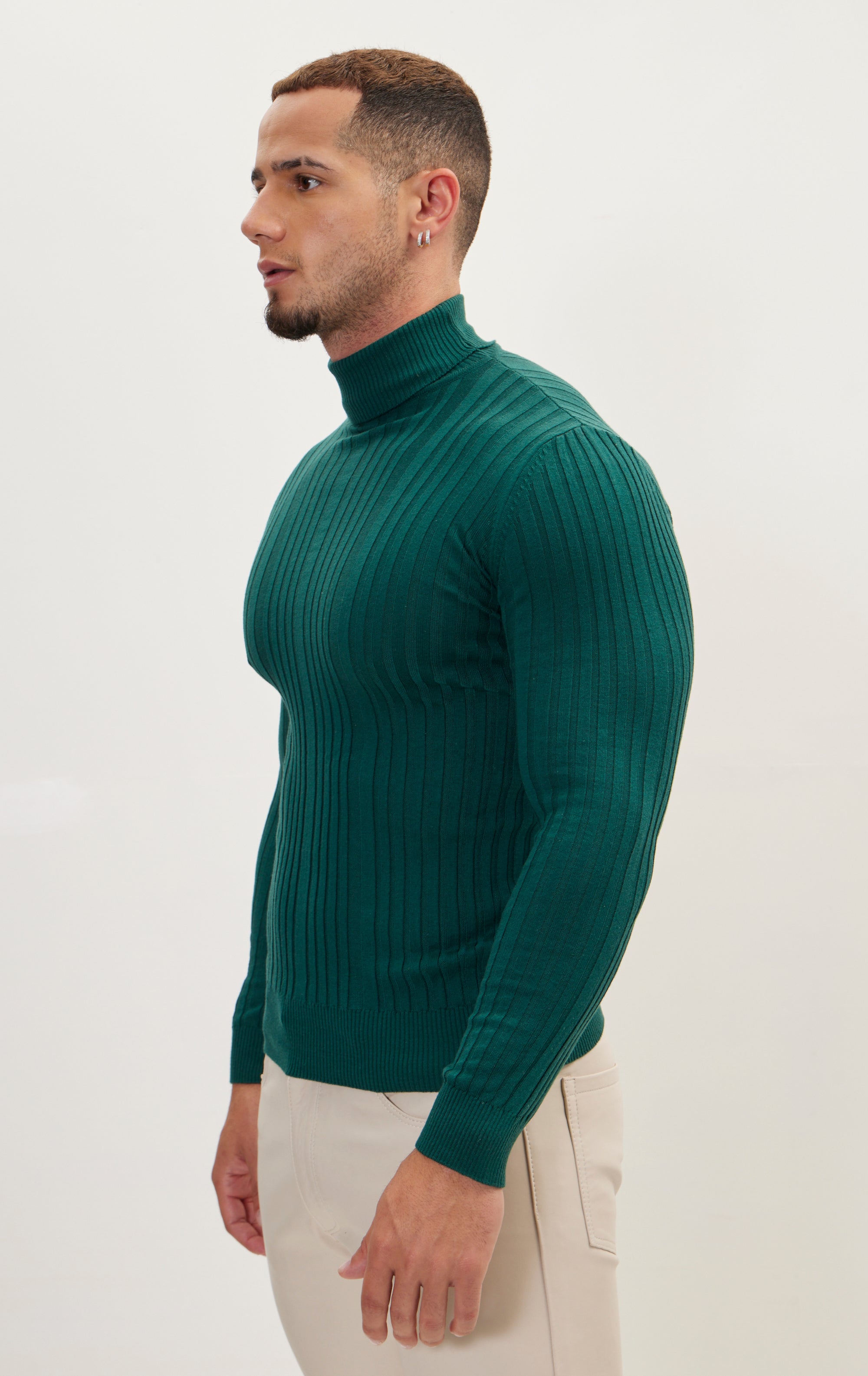 MENS MOCK NECK AND ROLL NECK SWEATERS IN FITTED / RELAXED