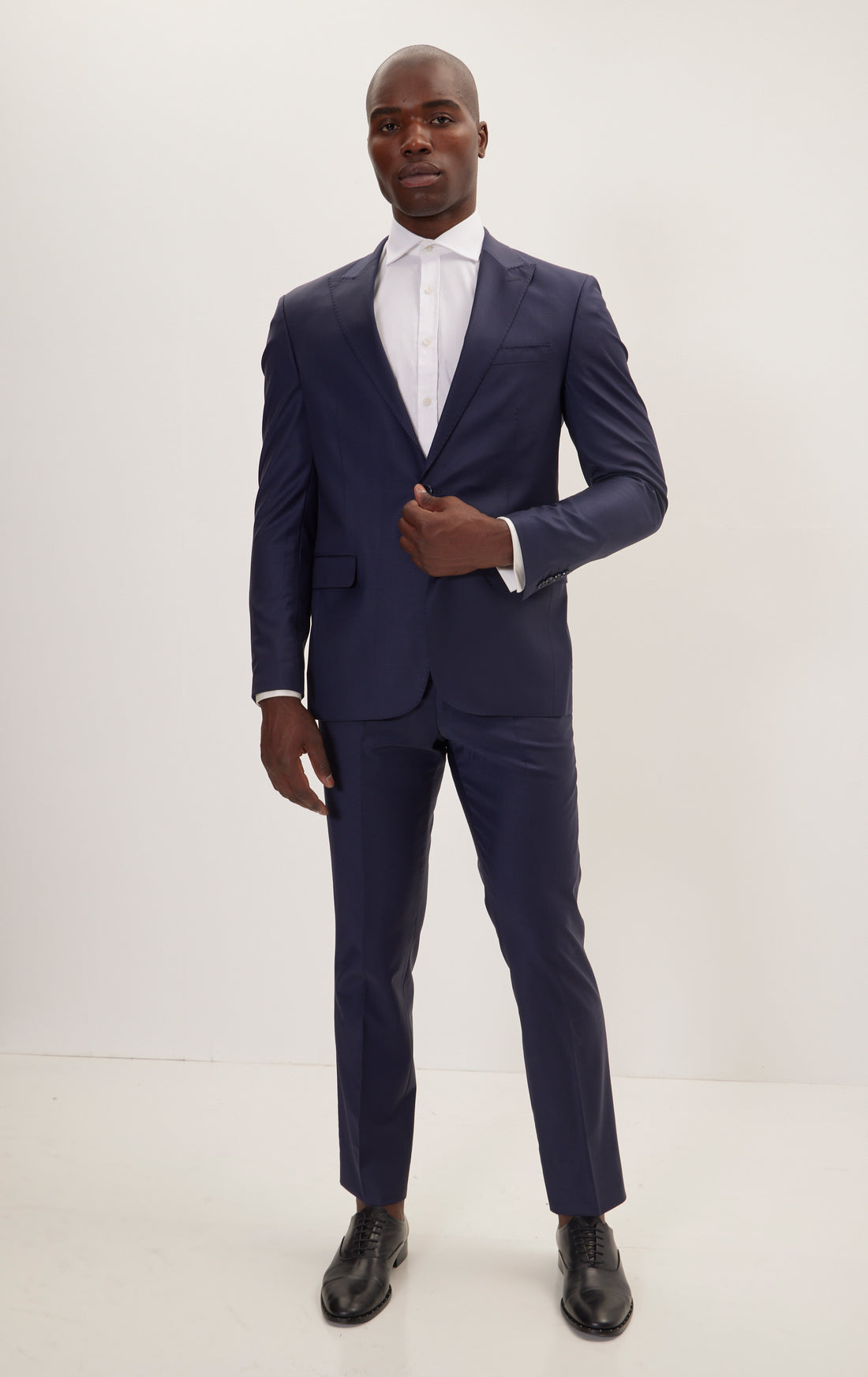 Super 120S Merino Wool Single Breasted Suit - Parliament Blue