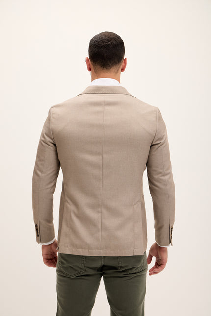 Men's Tailored Patch Pocket Blazer - Bone | Ron Tomson