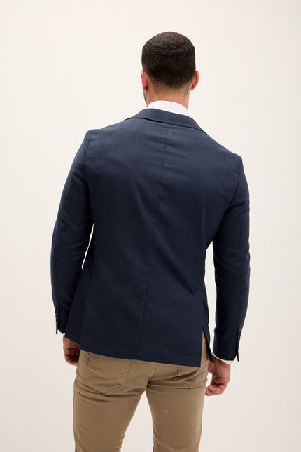 Men's Tailored Patch Pocket Blazer - Navy | Ron Tomson