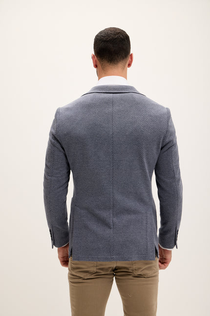 Men's Tailored Patch Pocket Blazer - Anchor Blue | Ron Tomson