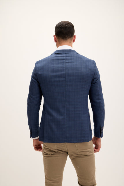 Men's Tailored Notch Lapel Blazer - Navy | Ron Tomson