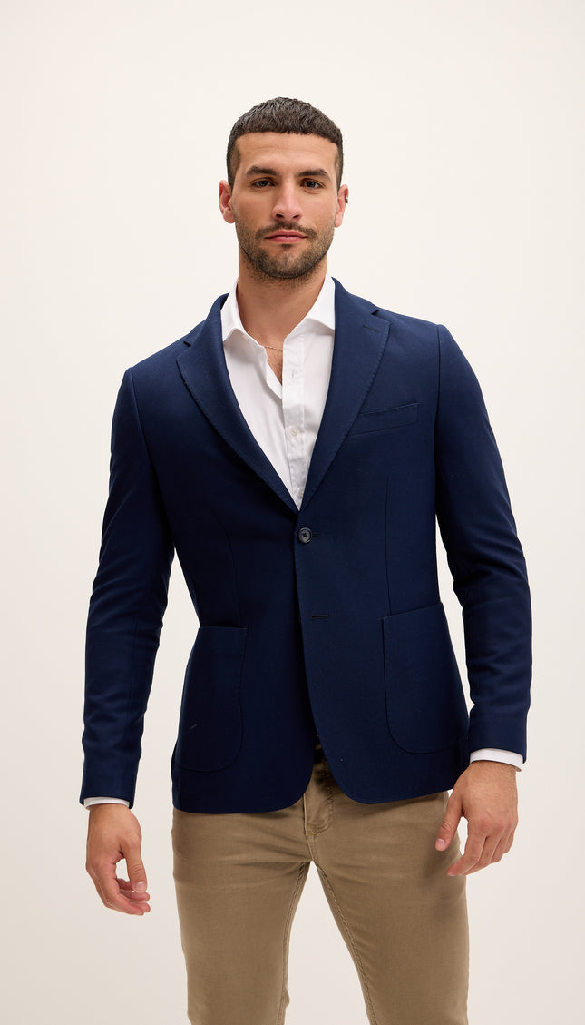 Tailored Fit Patch Pocket Jacket - Royal Navy