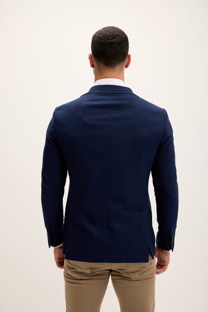 Men's Tailored Fit Patch Pocket Jacket - Royal Navy | Ron Tomson