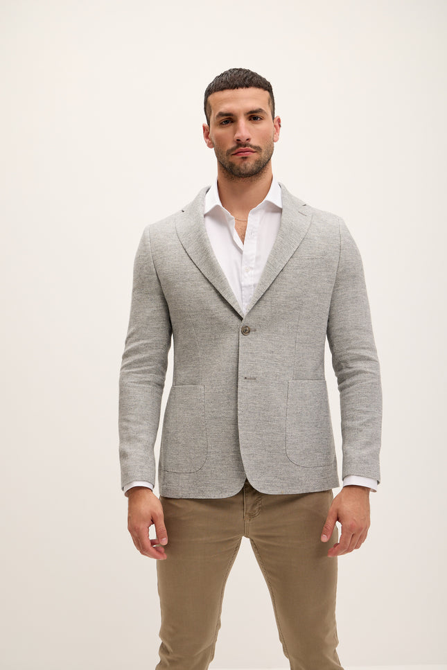 Men's Tailored Patch Pocket Blazer - Moss | Ron Tomson