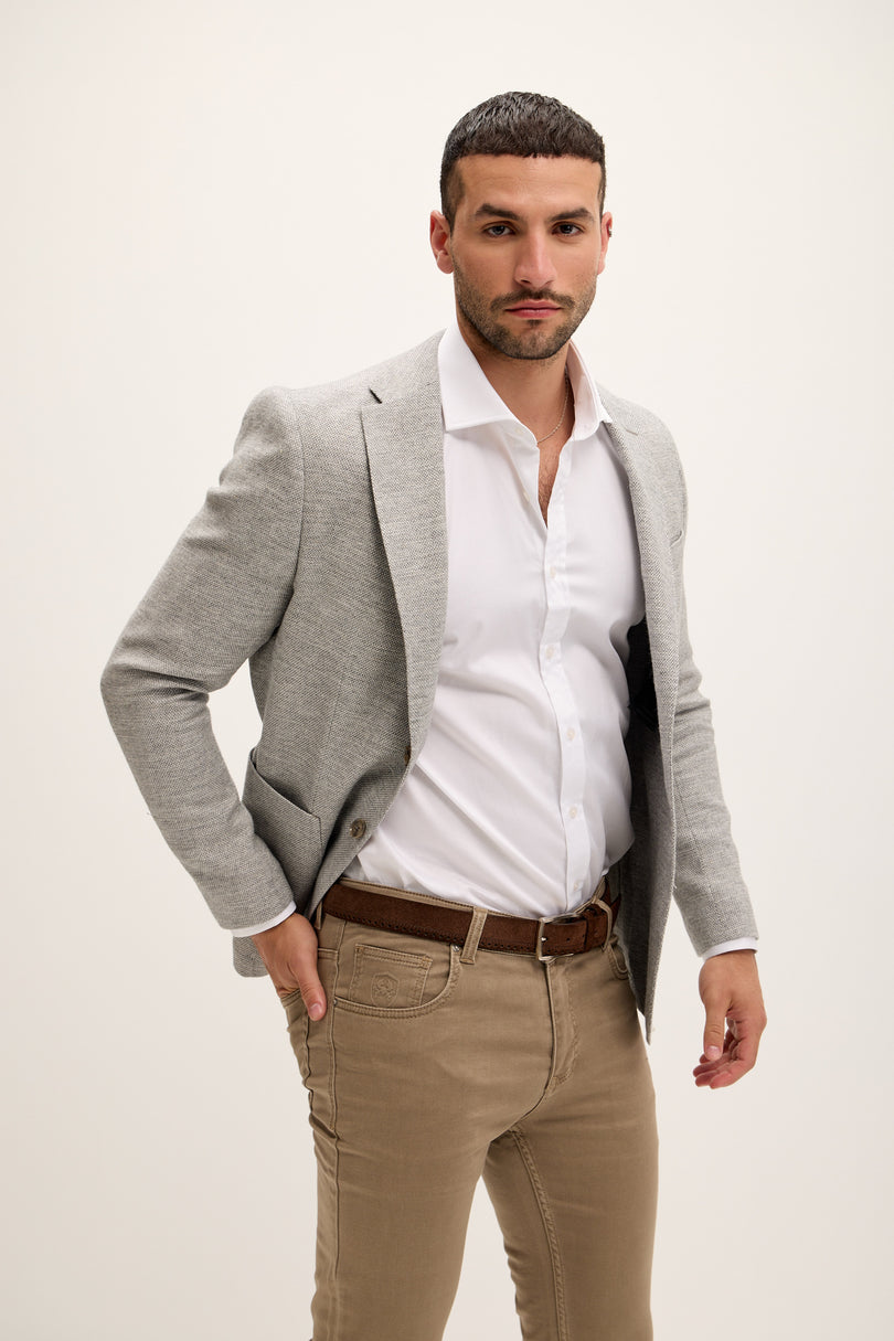 Men's Tailored Patch Pocket Blazer - Moss | Ron Tomson