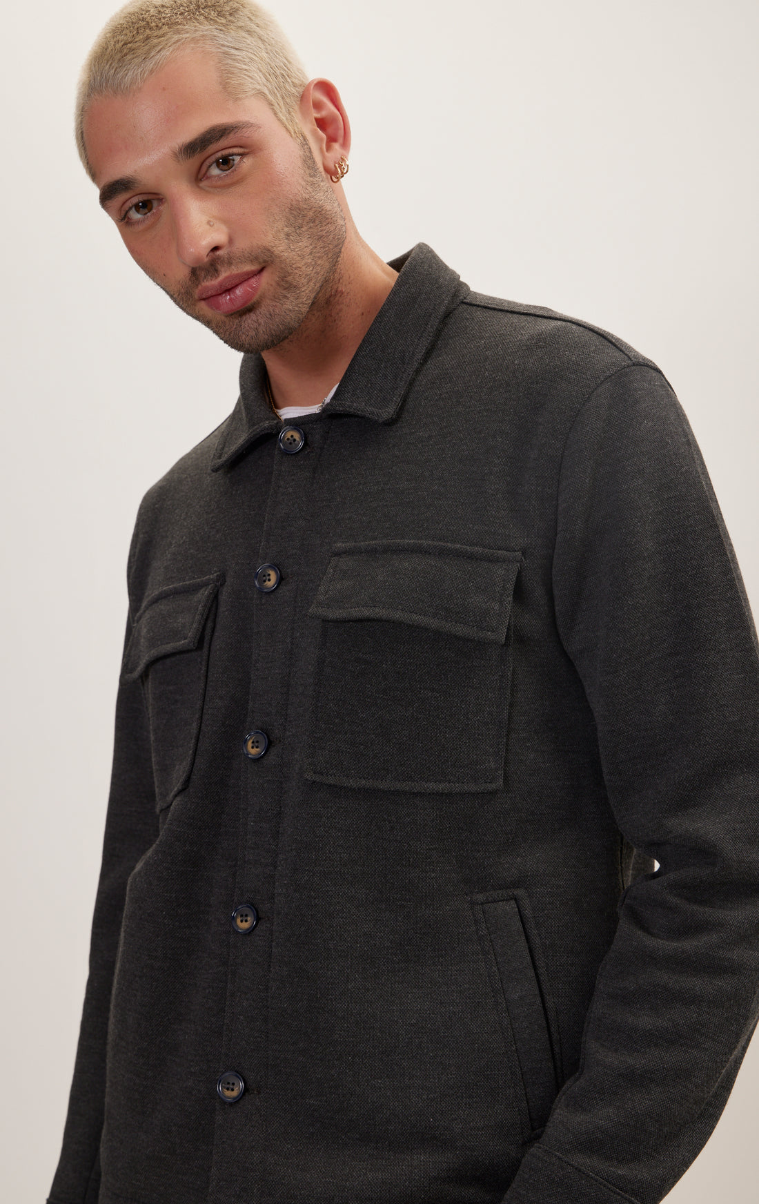 Full Button Up Jacket - Anthracite
