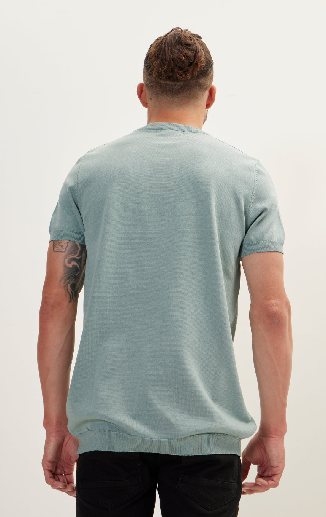 Teal Green Knitted T-Shirt