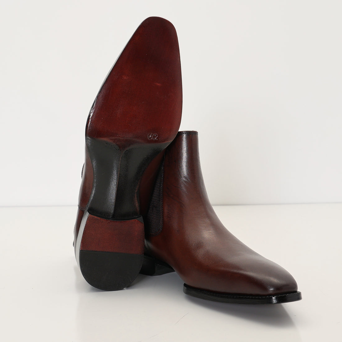 HANDMADE LEATHER CHELSEA BOOT - BROWN
