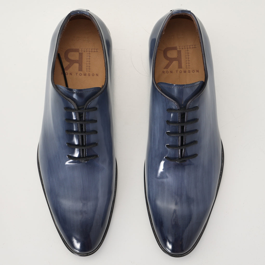 N° AC04 hand paint patina PATENT LEATHER OXFORDS - GREY