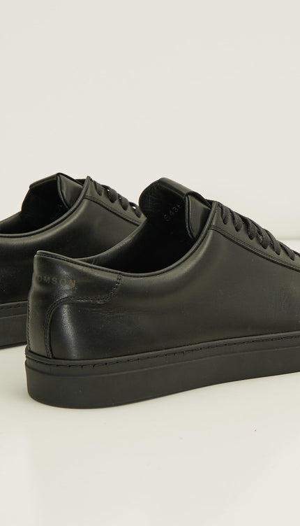 All Leather Court Sneakers - Black Black - Ron Tomson