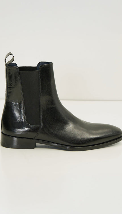 All Leather Essential Chelsea Boot - Black Buffalo - Ron Tomson