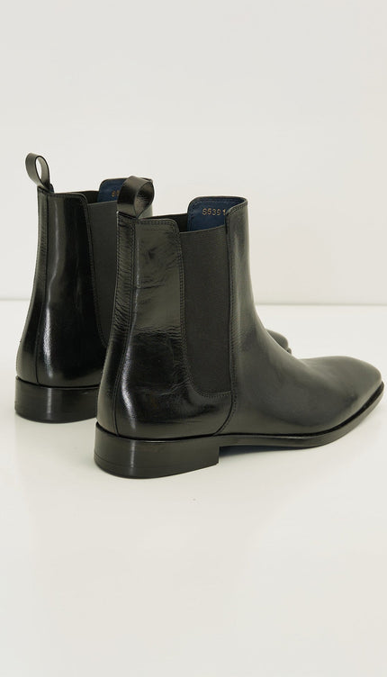 All Leather Essential Chelsea Boot - Black Buffalo - Ron Tomson