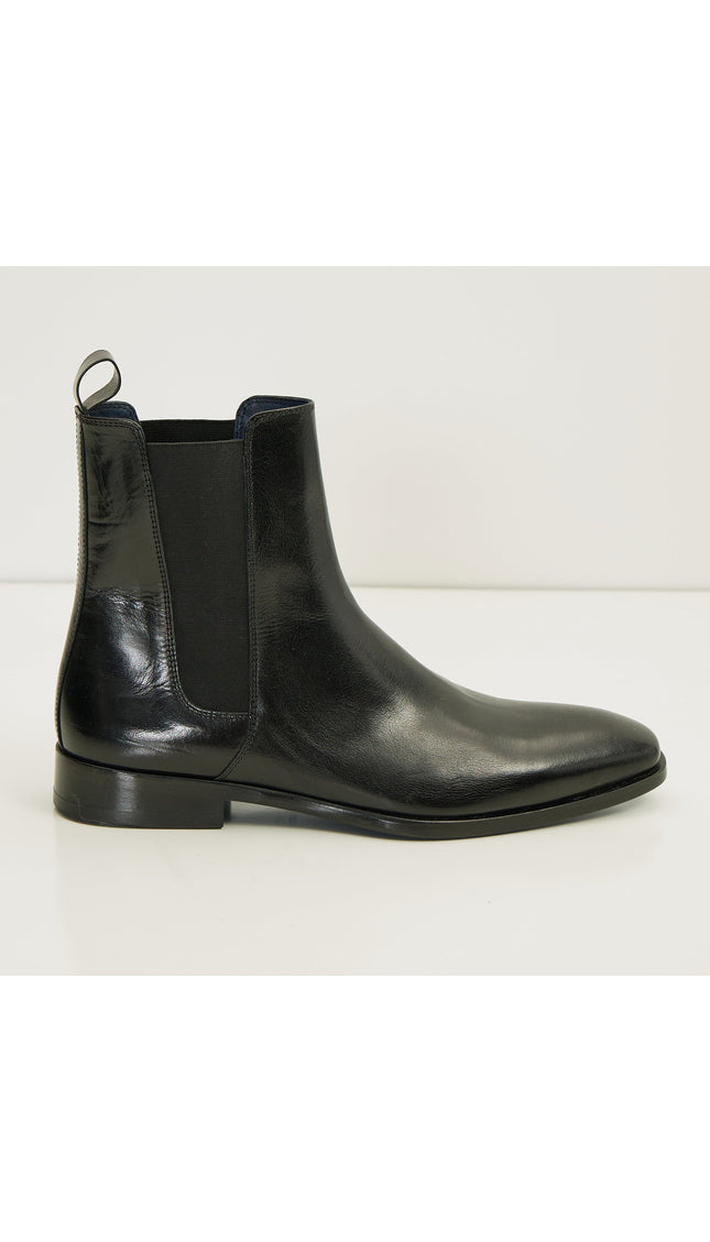 All Leather Essential Chelsea Boot - Black Buffalo - Ron Tomson