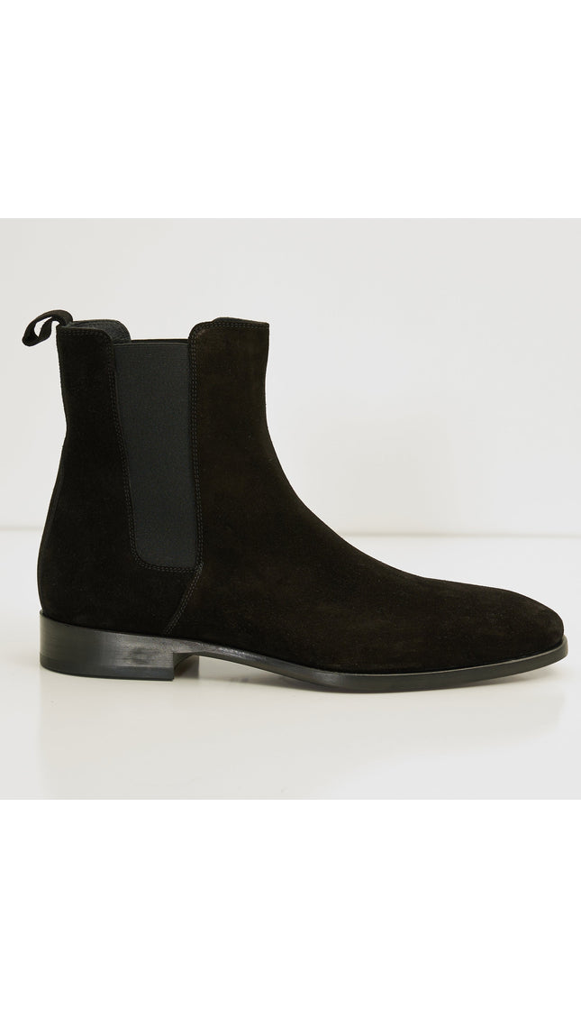 All Leather Essential Chelsea Boot - Black Suede - Ron Tomson